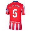 Atletico Madrid Rodrigo De Paul #5 Hemmatröja 2024-25 Korta ärmar